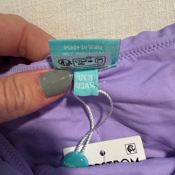 NWT Melissa Odabash Womens Brussels Bikini Bottom Purple Lavender Sz 4 - Picture 6 of 10